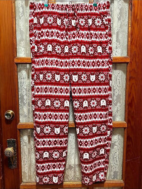 Old Navy Unisex Polar Bear Fair Isle Flannel Pajama Pants - L